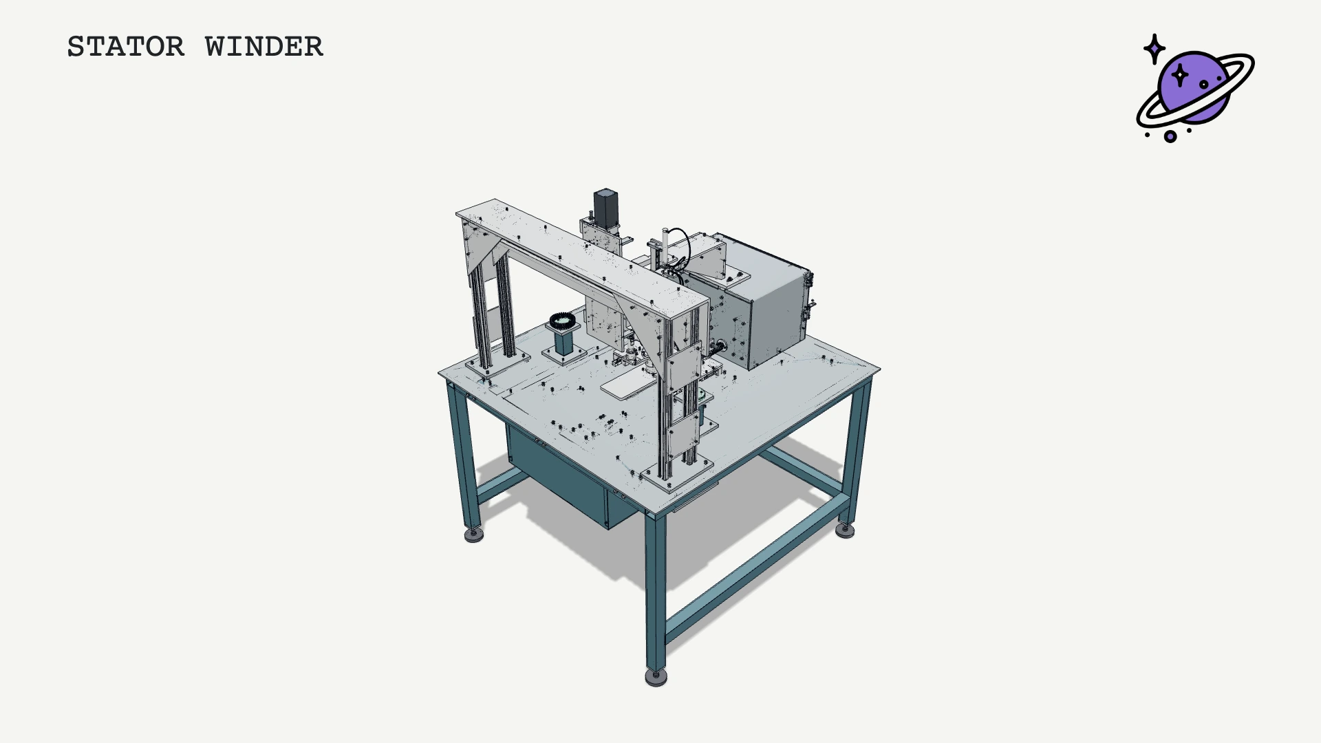 Stator winder assembled after the part-type sequence